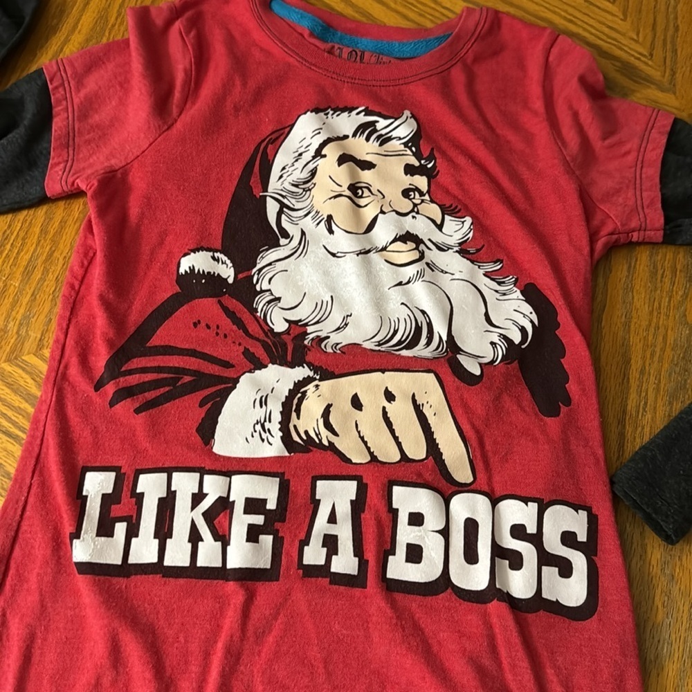 LOL Vintage Santa long sleeve Like a boss shirt - Picture 2 of 6
